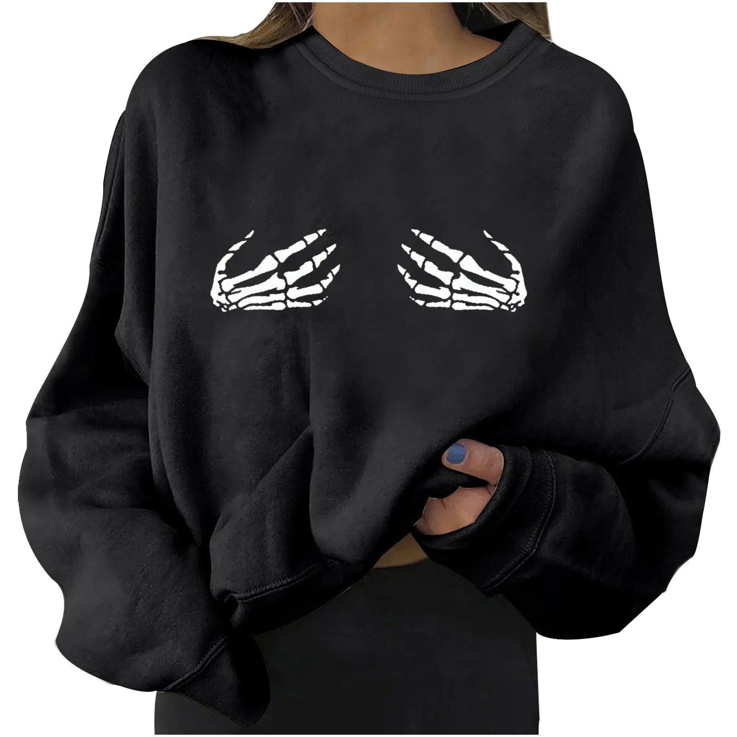 Wicked Cool Oversize Print Sweatshirt for Women