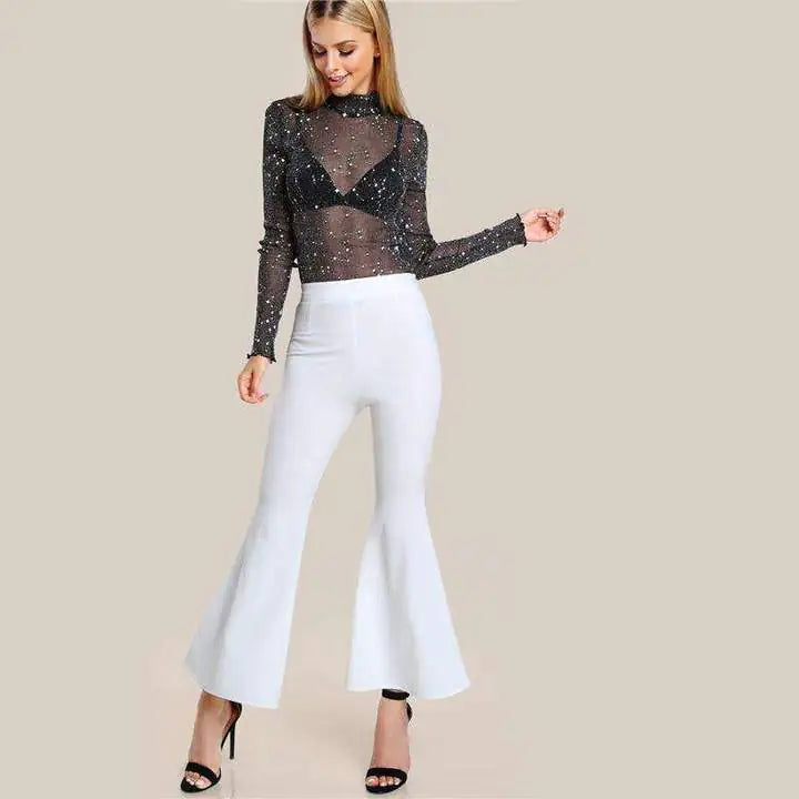 Black Sheer Mesh Top, T-Shirt Style
