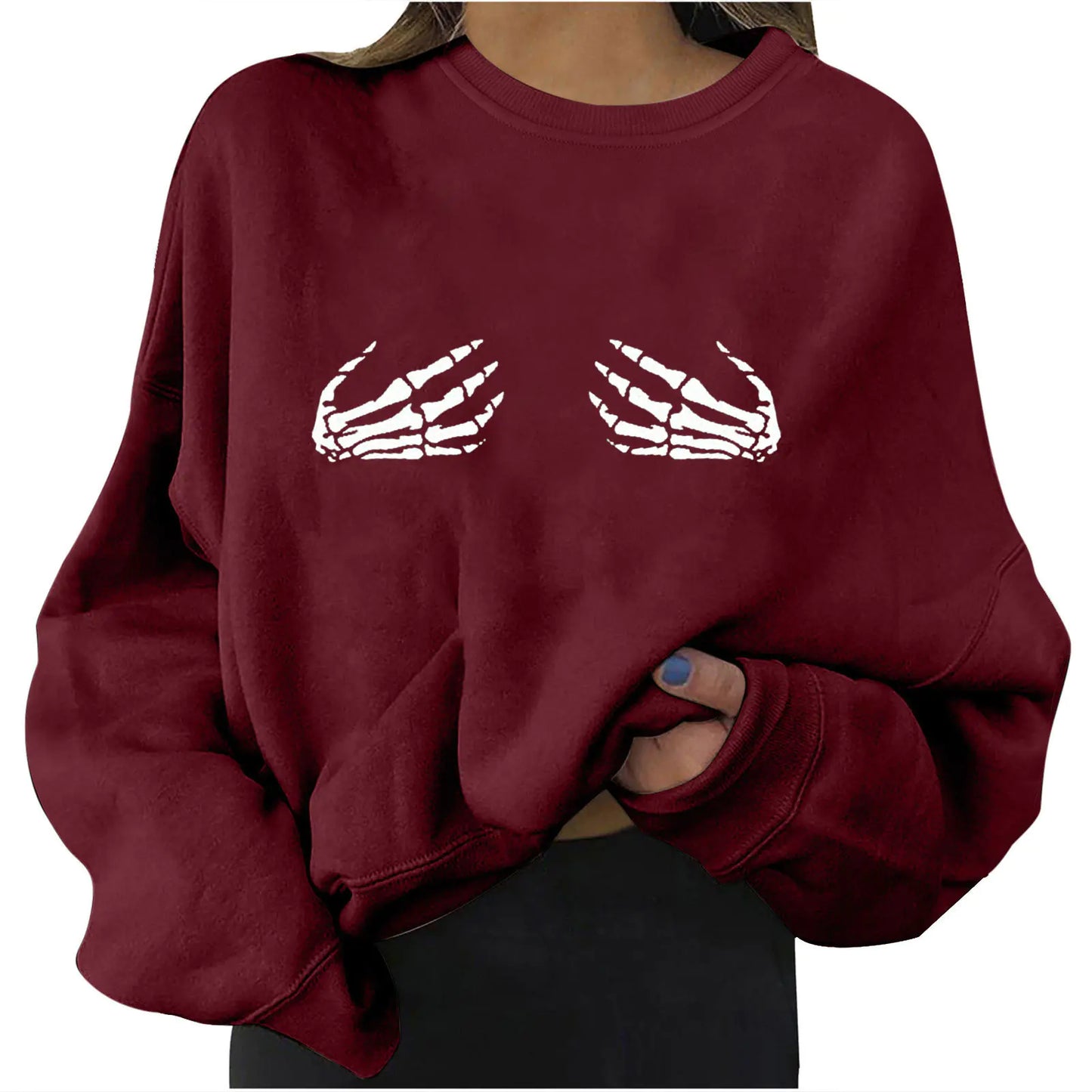 Wicked Cool Oversize Print Sweatshirt for Women