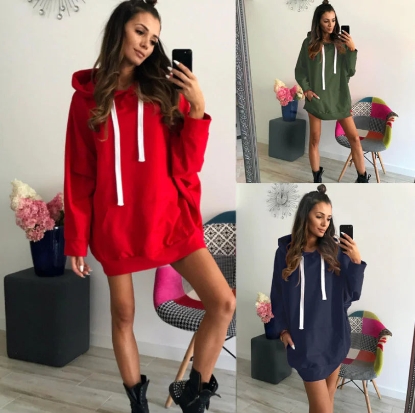 Fashionable Loose Long Sleeve Hoodie Sweatshirt