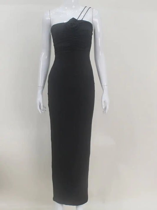 Women's Floral Pleated Waist Sling Dress