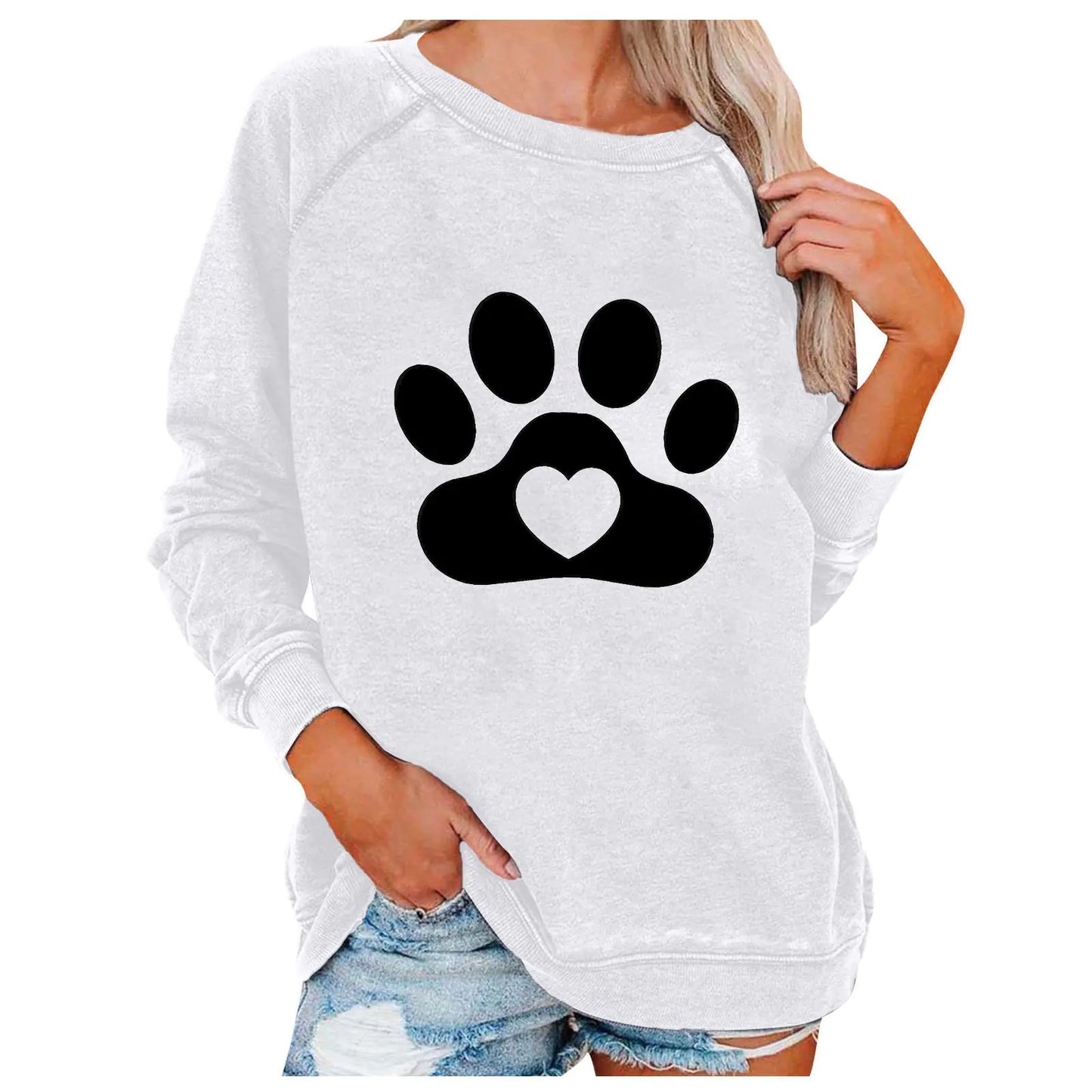 Ladies' Love-Print Spring Sweatshirt