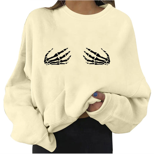 Wicked Cool Oversize Print Sweatshirt for Women